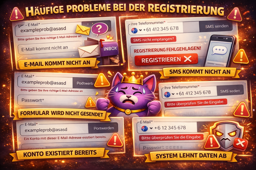 Probleme der registrierung